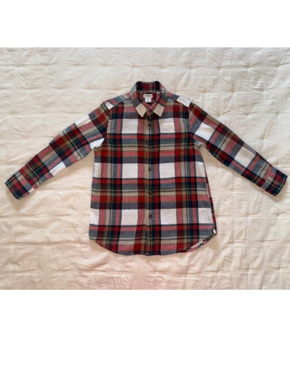 J Crew Crewcuts Plaid Flannel button Down Shirt Sz 4/5